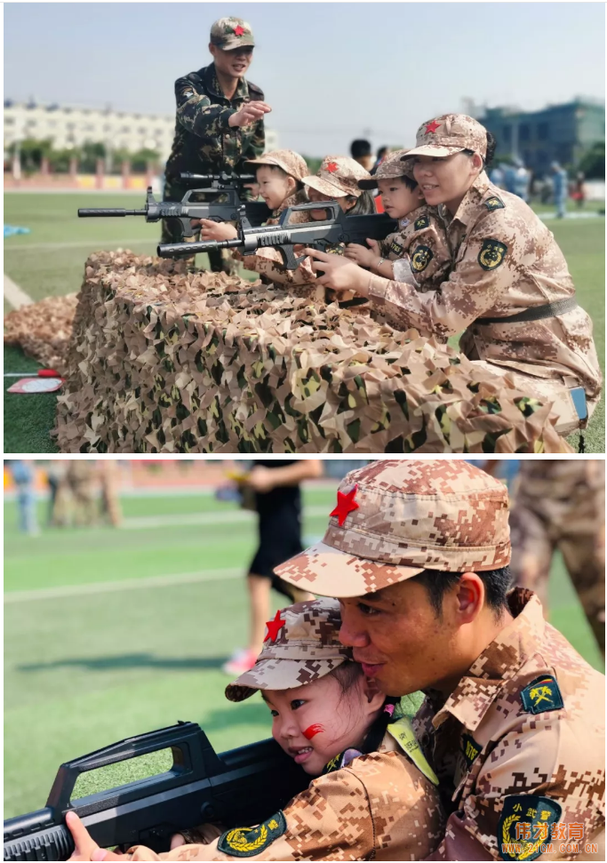 颯爽英姿，小小特種兵丨廣西貴港凱旋國際偉才幼兒園國慶親子軍事演習(xí)活動